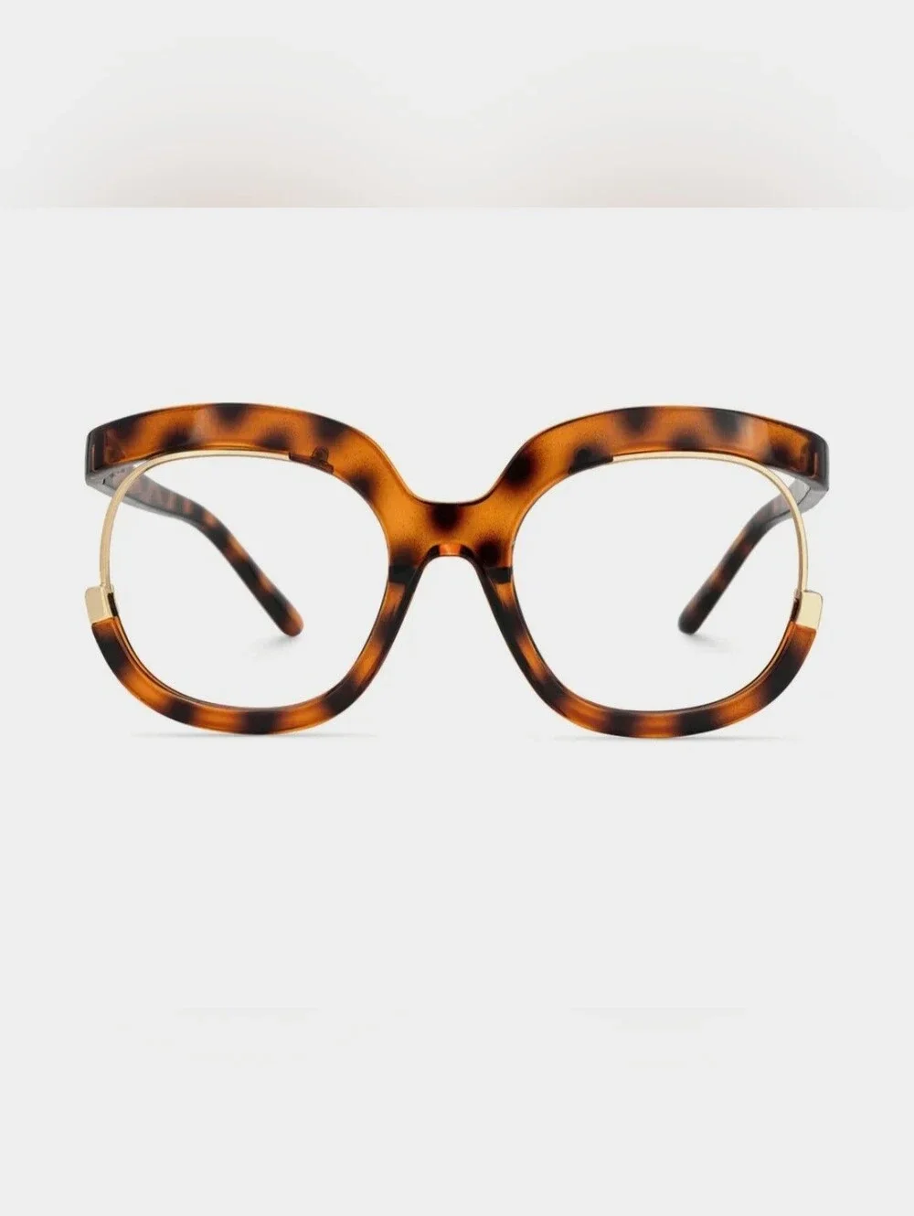NEW Leopard Oversize Round Fashion Glasses
